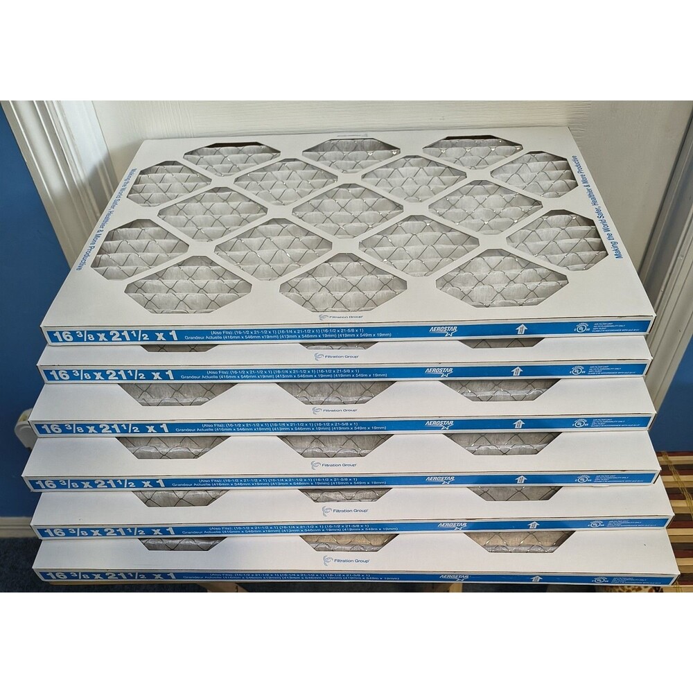 Aerostar 16 3/8 x 21 1/2 x 1 MERV 6 Pleated Air Filter, AC Furnace Air Filter